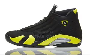 Original Black/Yellow Air Jordan 14 Retro Basketball Sneaker