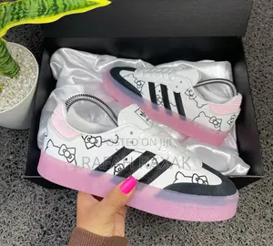 Original White/Pink/Black Adidas Samba Hello Kitty Sneakers
