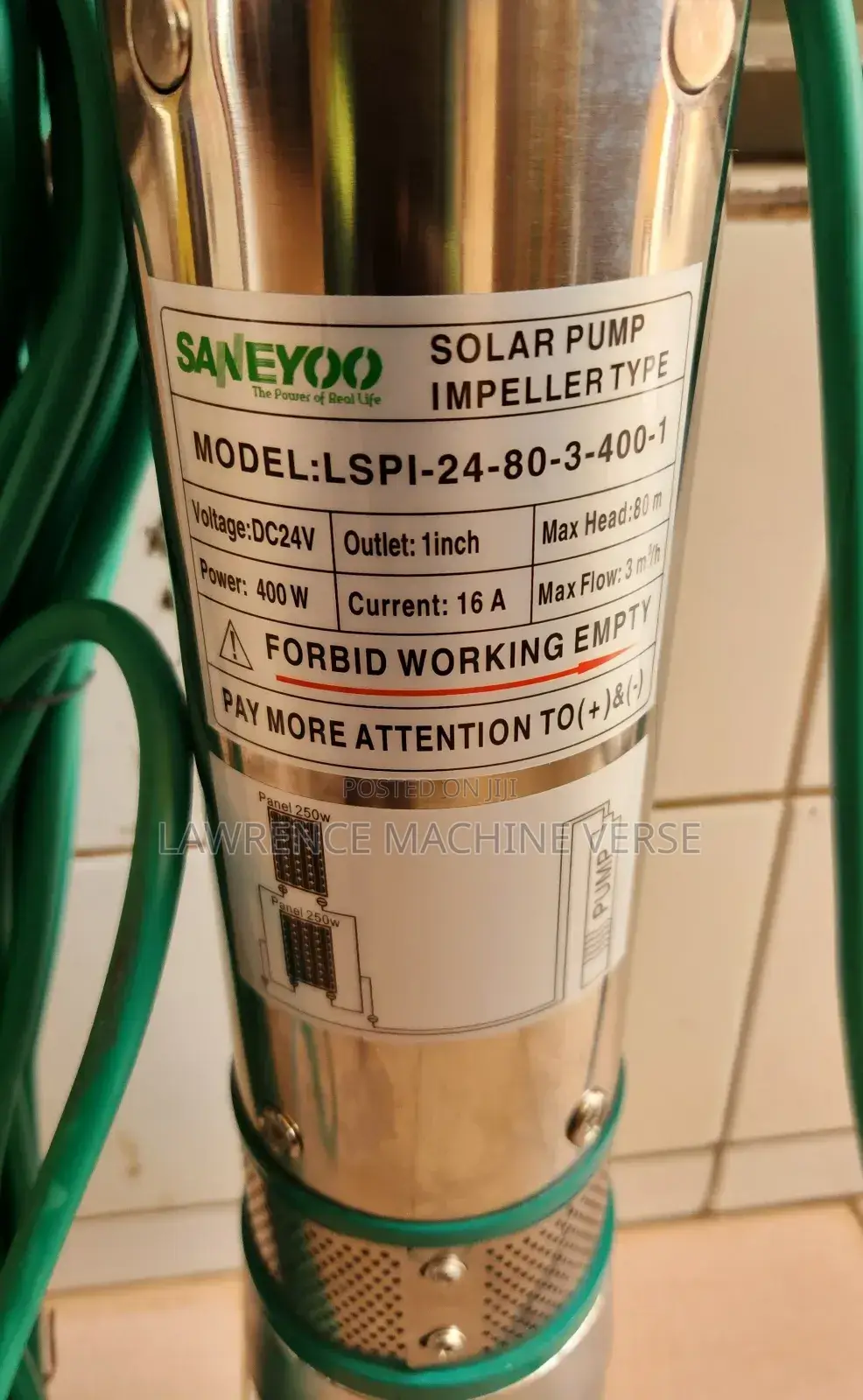 Solar Water Pump 80m 400 Watts