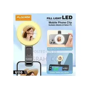 Plokama U20 Selfie Light, Mini Ring Light, Small Clip