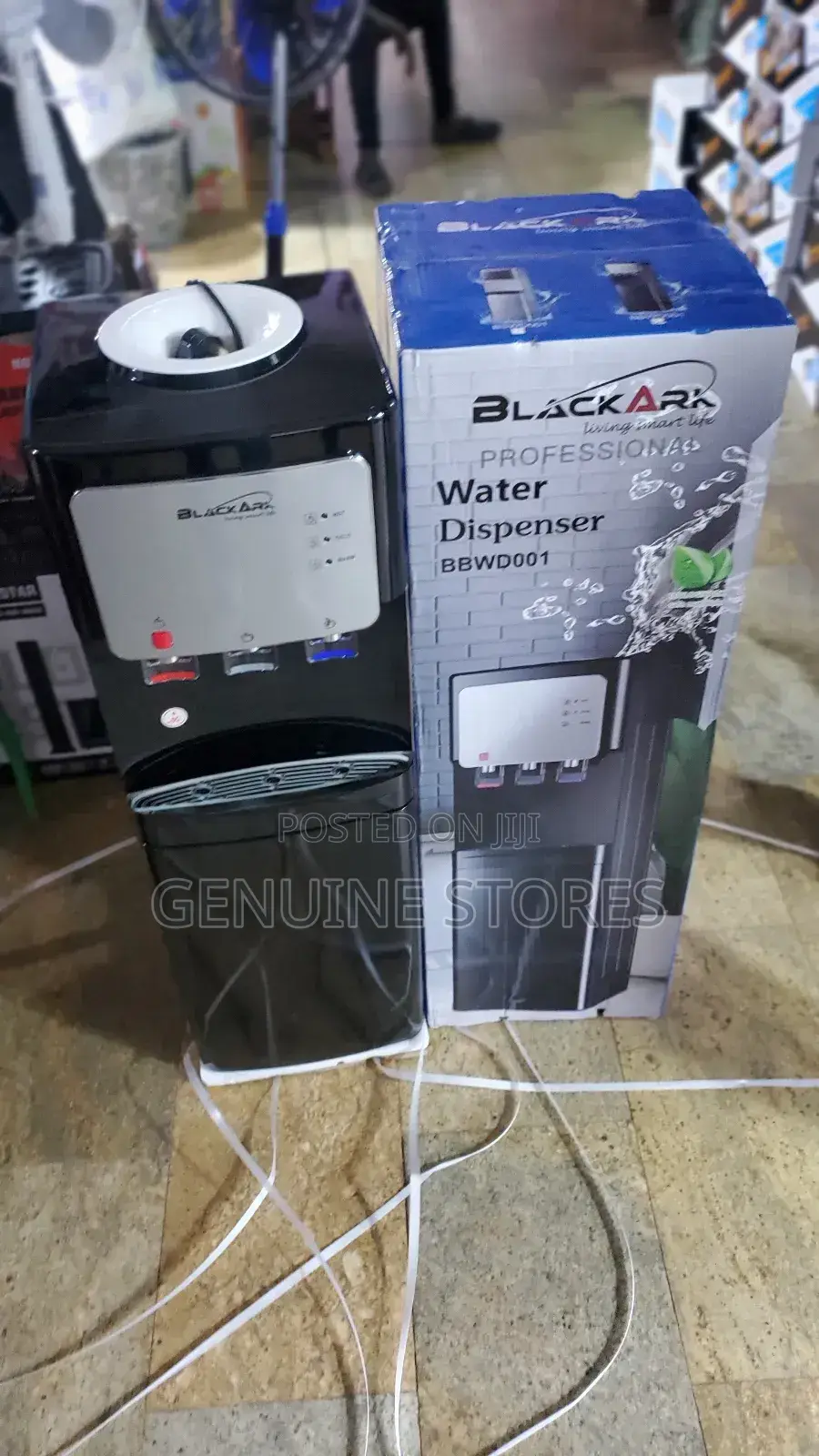 Blackark Water Dispenser With a Fridge and 3 Taps.