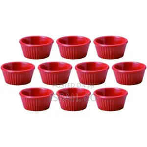 12 Pieces of Red Melamine Ramekins Mini Bowl Souffle