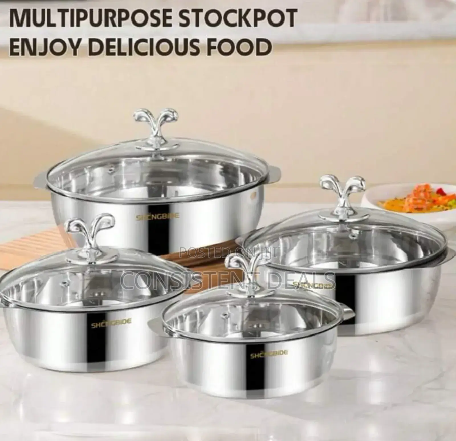 Multipurpose 3pcs Stockpot Cookware Set