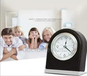 New Table Desktop Mute Leather Alarm Clock