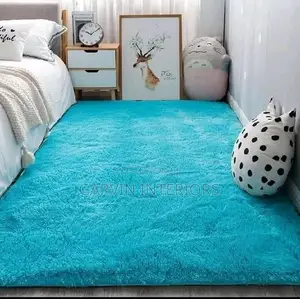 Light Blue Center Table Rug