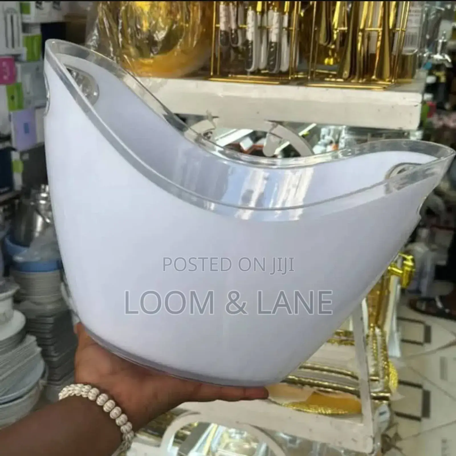 5l White Smoked Ice Bucket