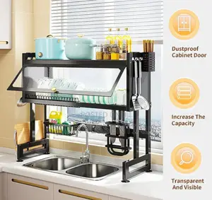 Multipurpose Over Sink Large Capacity With Cutlery Holder