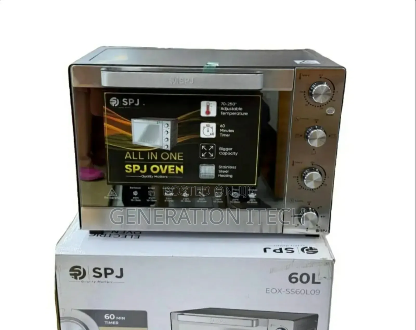 SPJ Mini Oven 60 Litres - Silver