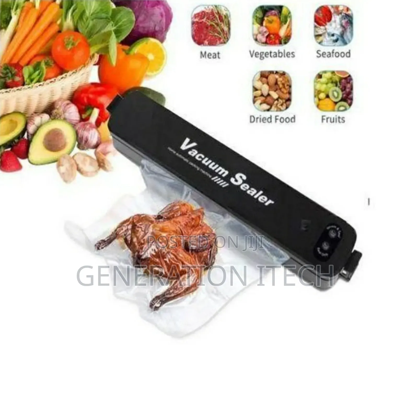 Automatic Vacuum Sealer Machine Food Packing Sealer, Black