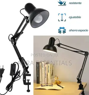 Multi-Joint Desk Lamp With Metal Clamp Base