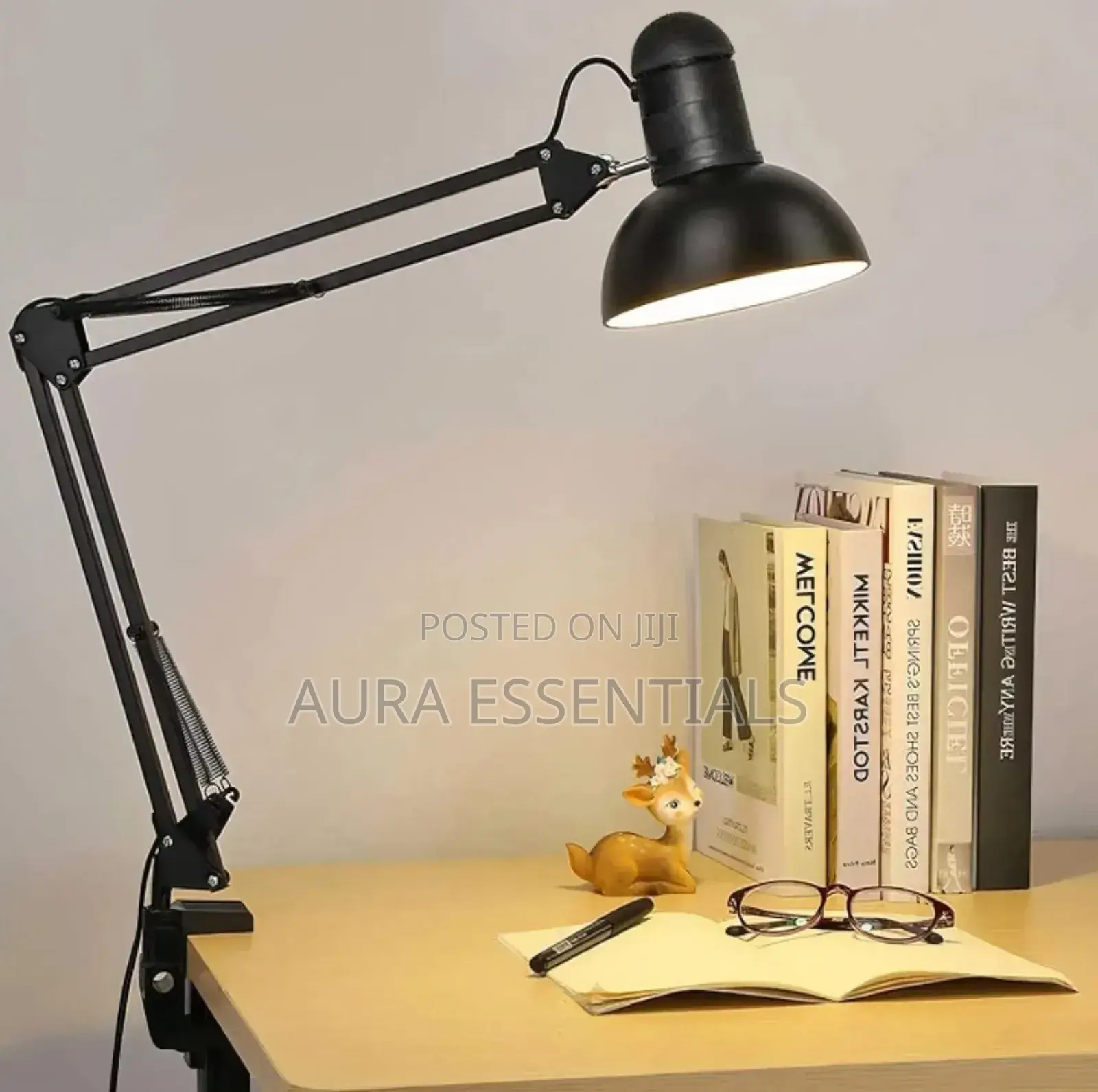 Multi-Joint Desk Lamp With Metal Clamp Base