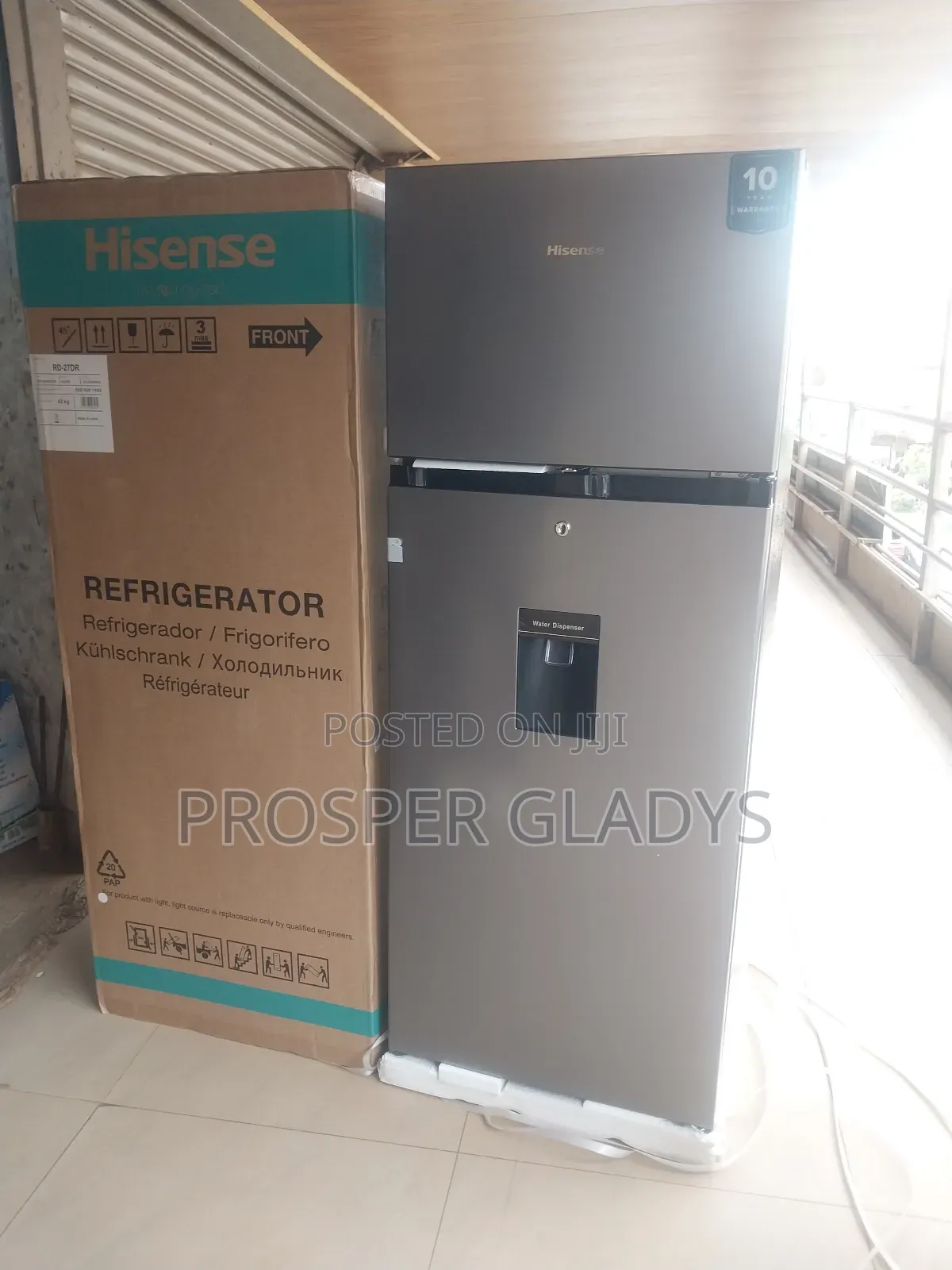 270 Litres Hisense Refrigerator Double With a Despenser.