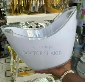 Heavy-Duty 5l White Smoked Ice Bucket
