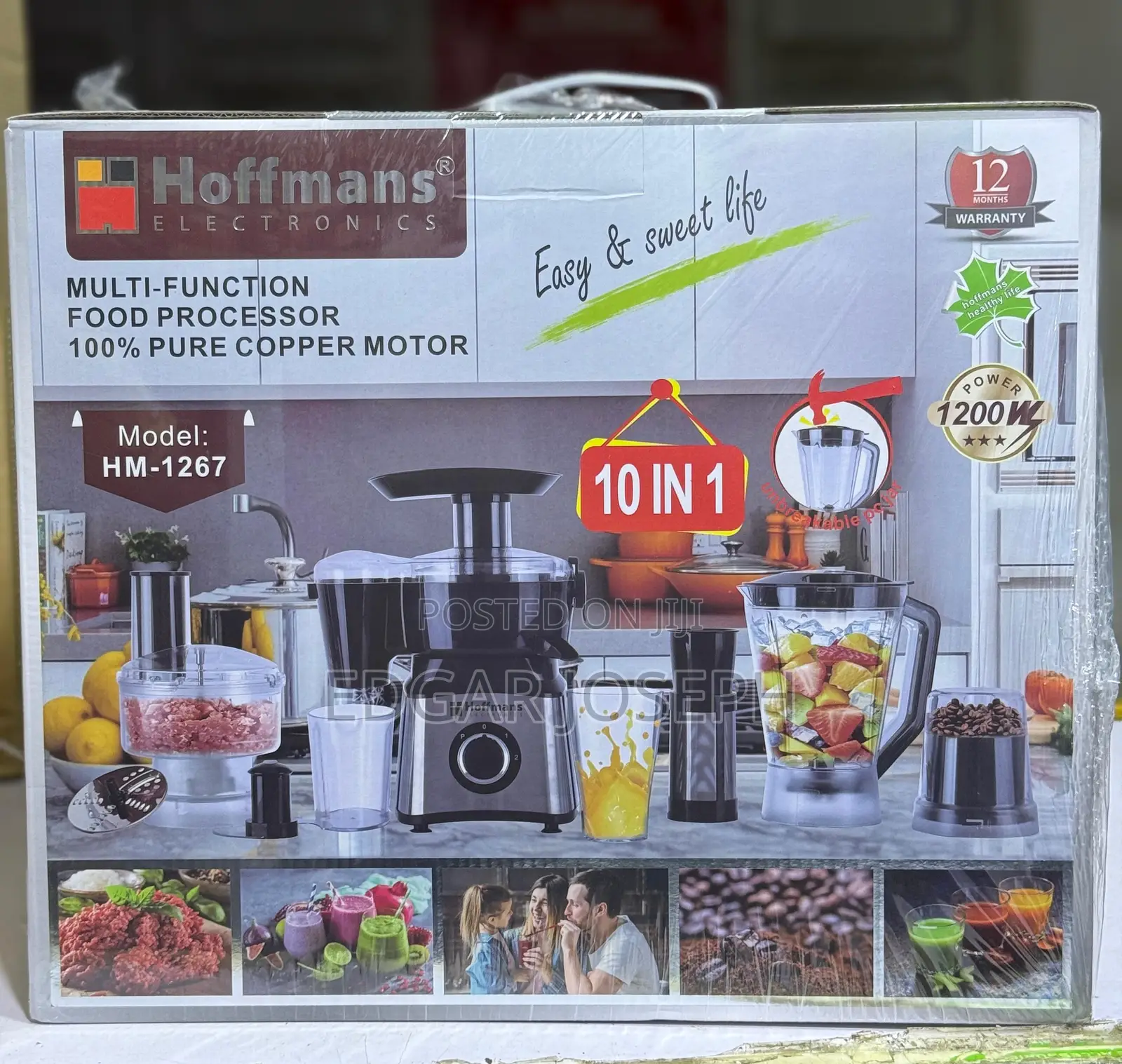 Hoffmans 10 In1 Food Processor Multi Functional