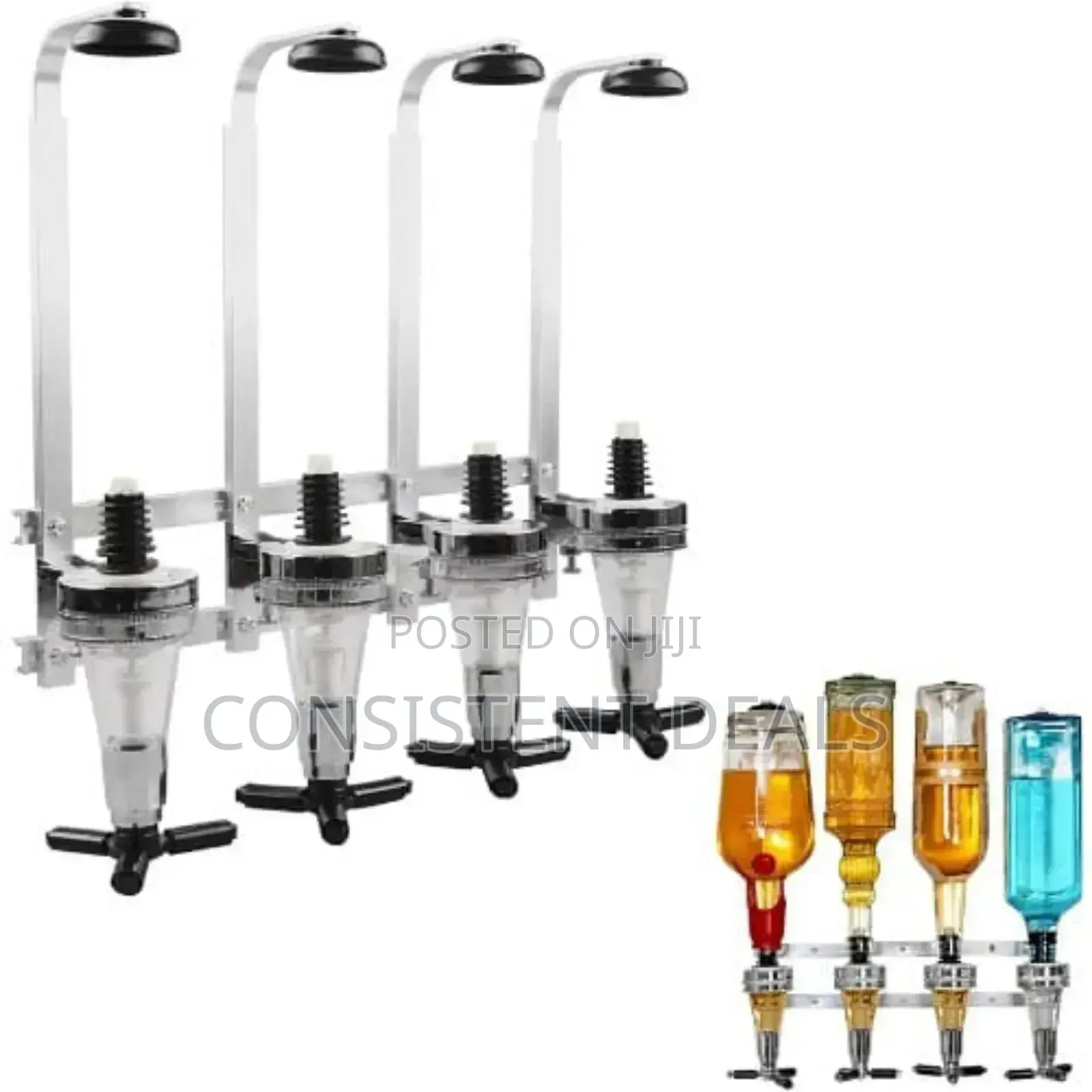 4 Bottle Wall Mounted Liquor Dispenser