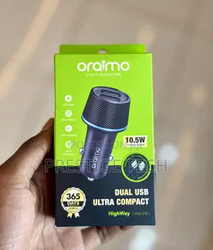 Oraimo Car Charger With Dual iPhone Cable