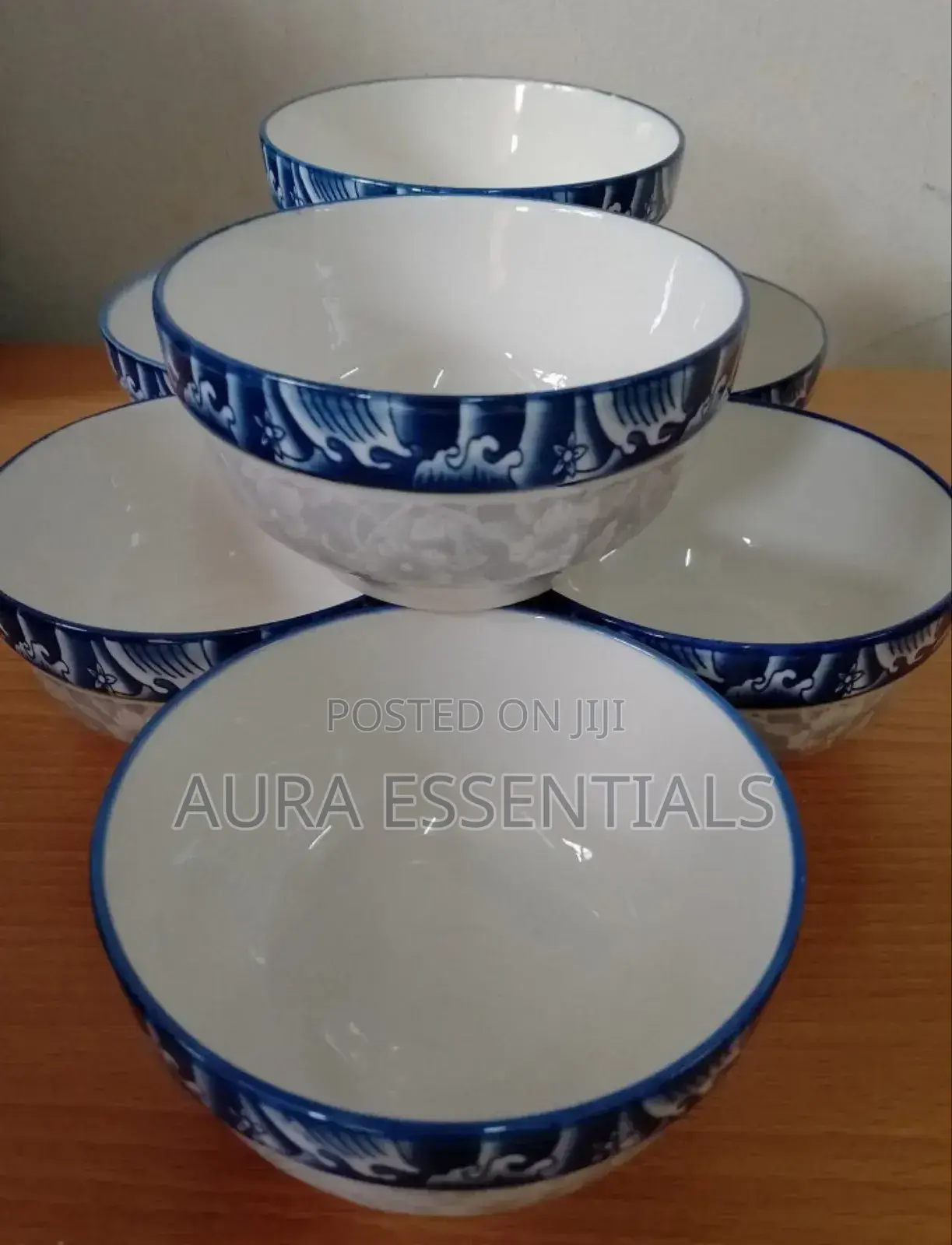 6pcs Set of Ceramic Soup Salad Bowls