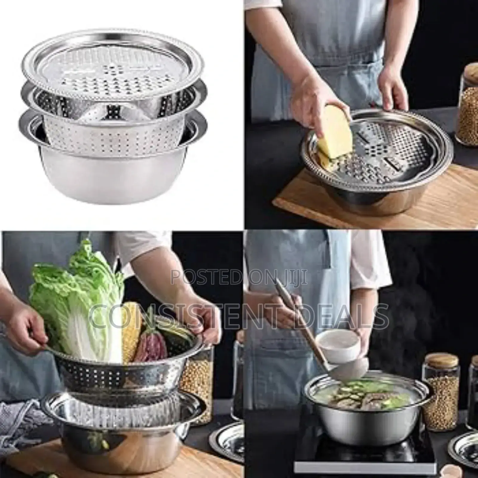3in1 Colander Strainer Basin
