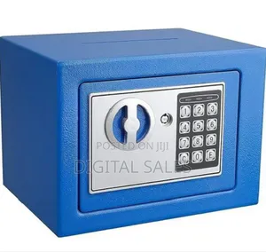 Small Digital Safe, Home Electronic Fireproof Safe Box-blue