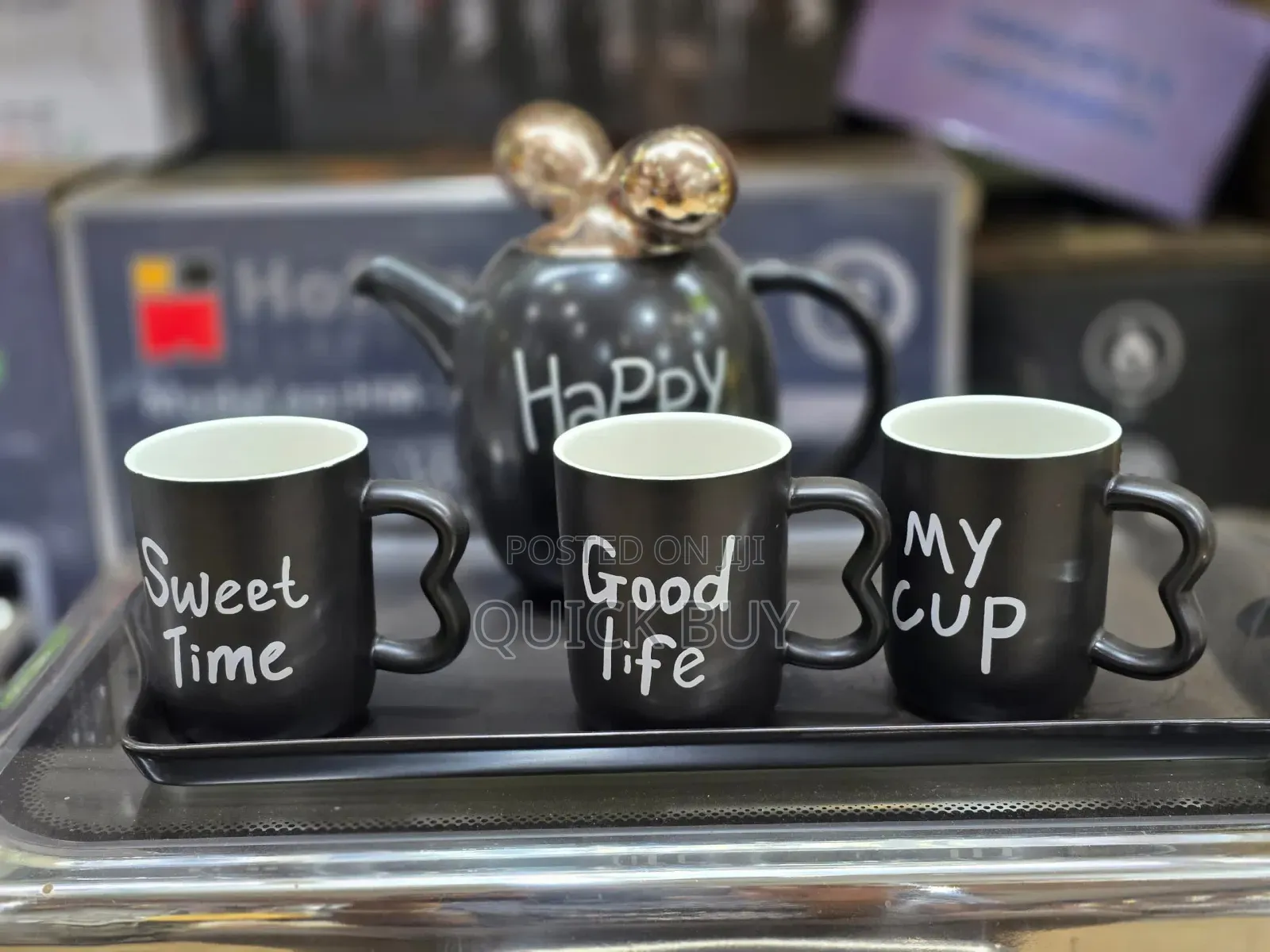 Quality 3pc Modern Tea Cup Set