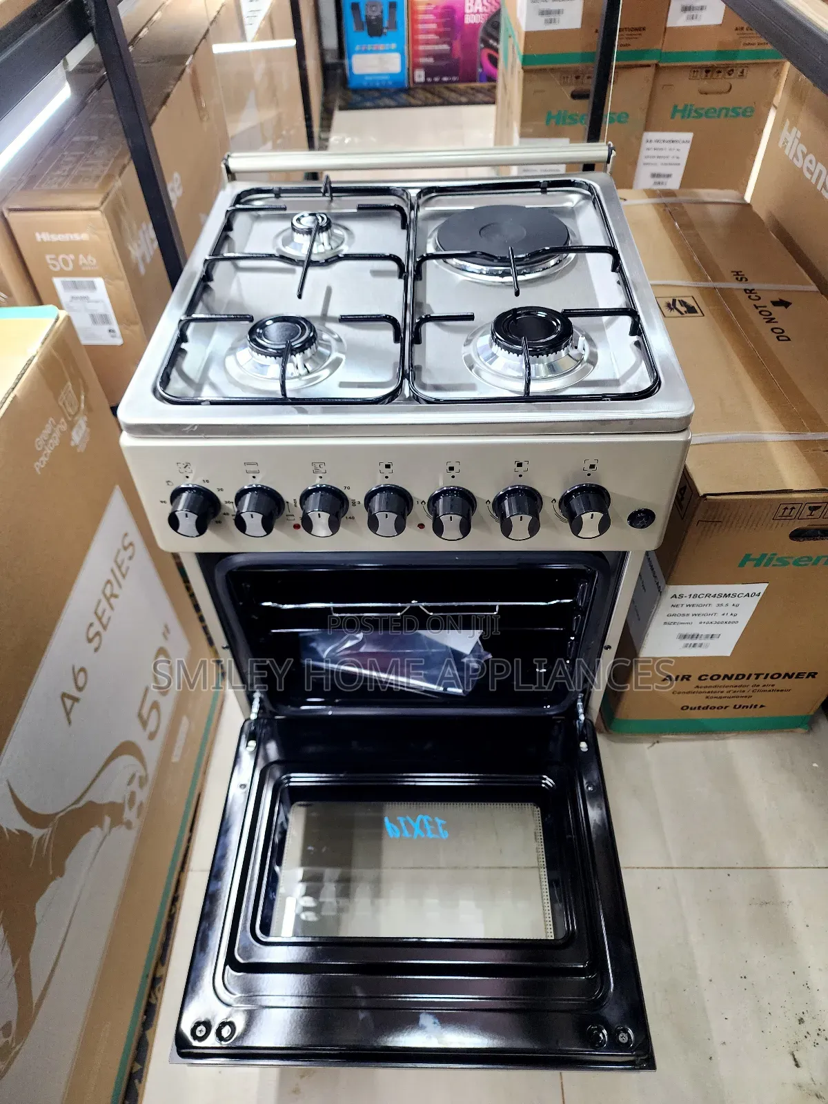 50cm by 50cm Pixels Stainless Steel Gas Cooker