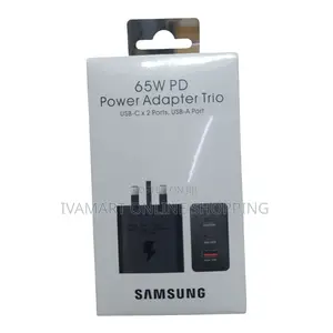 65w Power Adapter - 2 Type C and 1 Type a Port