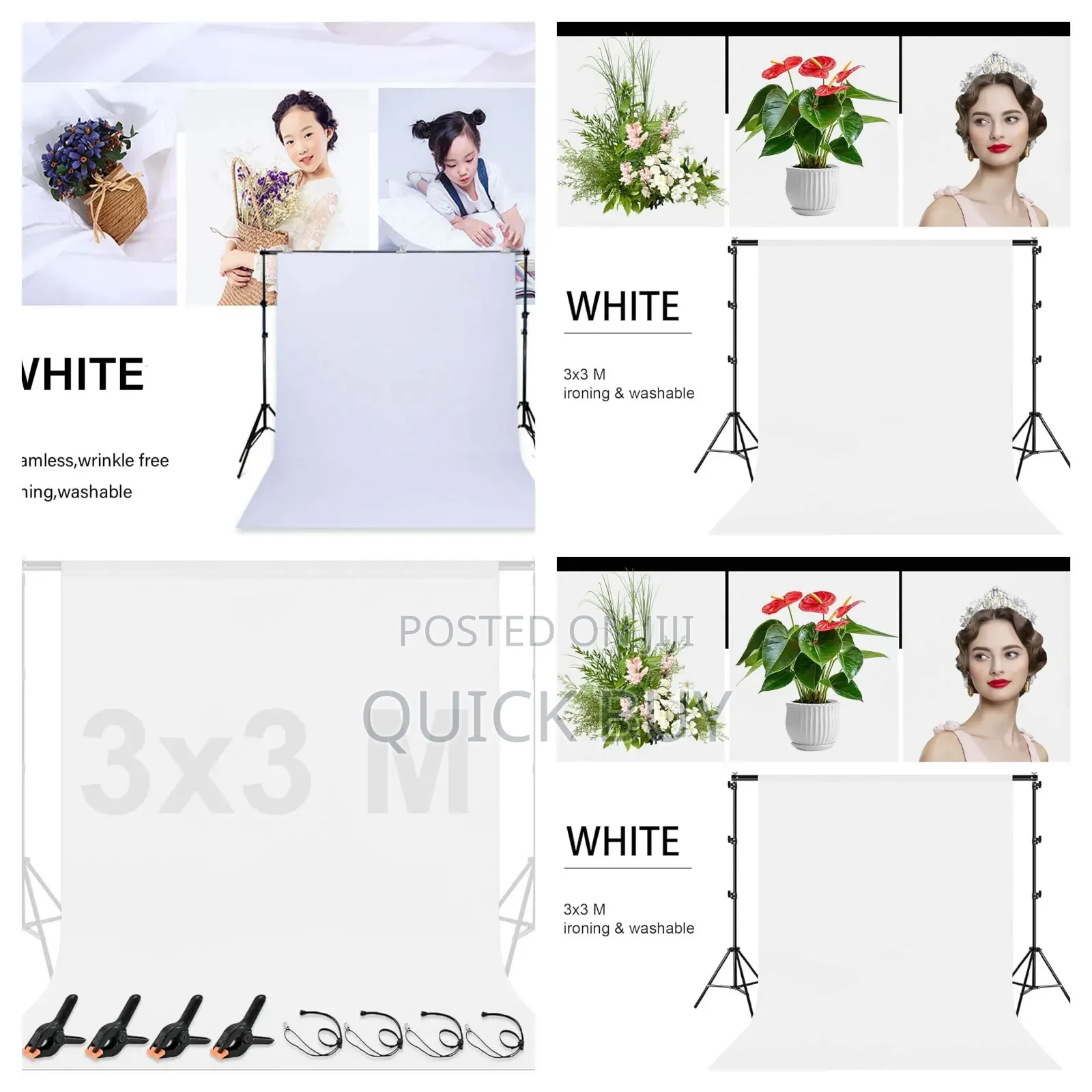 3m by 3m White Screen-New