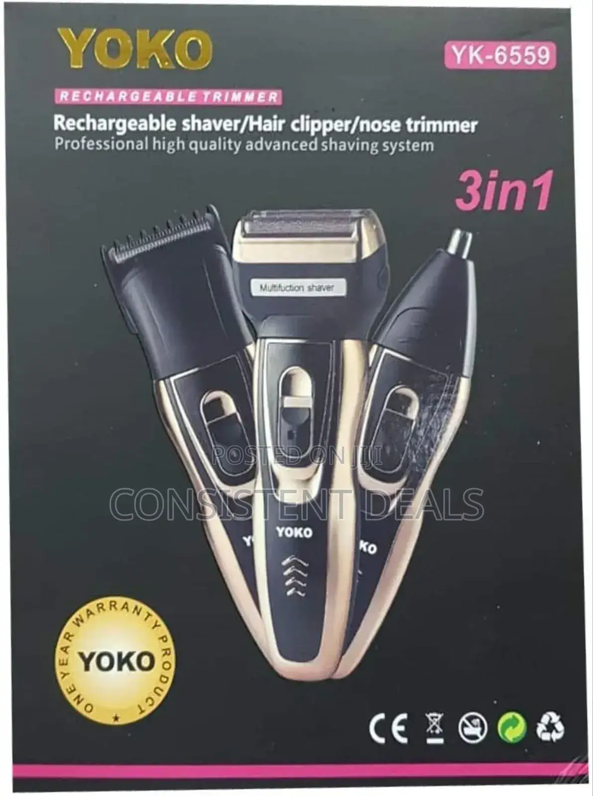 Pro Yoko 3in1 Rechargeable Trimmer
