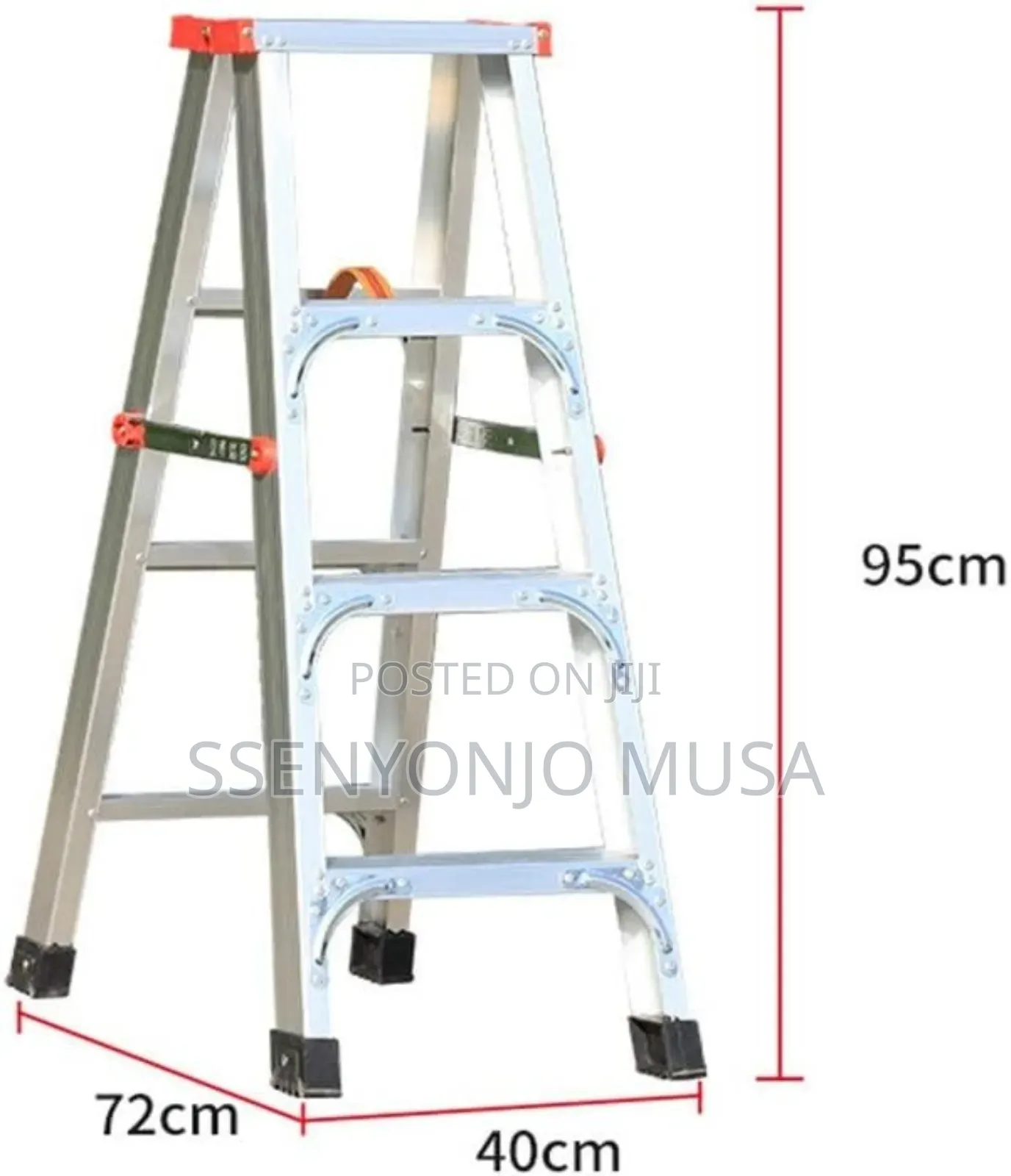 Double-Sided Step Stool - Aluminum Alloy Ladder With Steps