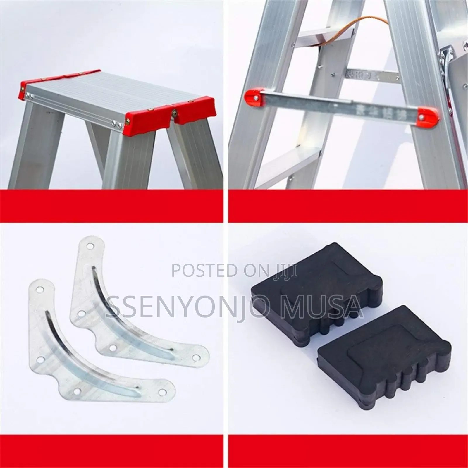 Double-Sided Step Stool - Aluminum Alloy Ladder With Steps