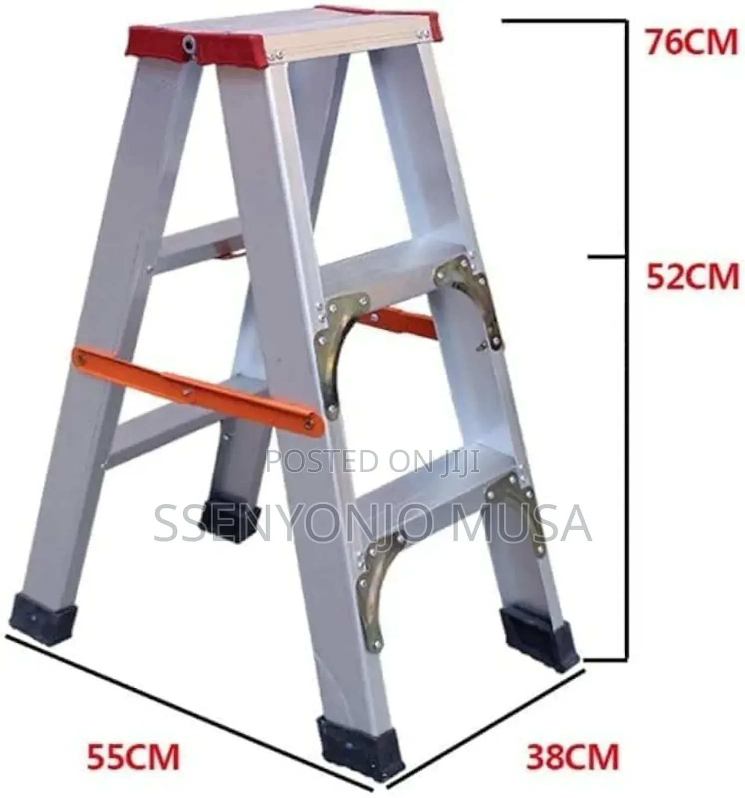 Double-Sided Step Stool - Aluminum Alloy Ladder With Steps