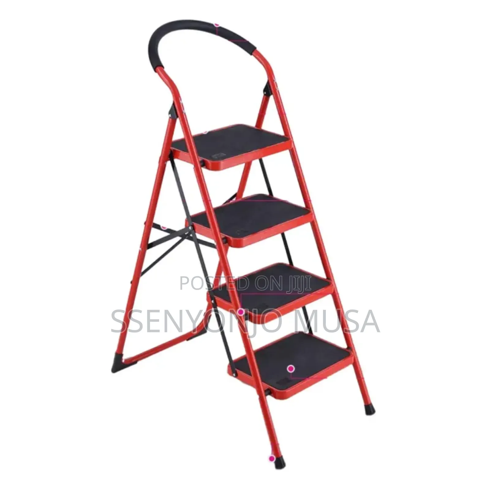 Telescopic Ladder - 4-Step Portable Step Stool With Handle