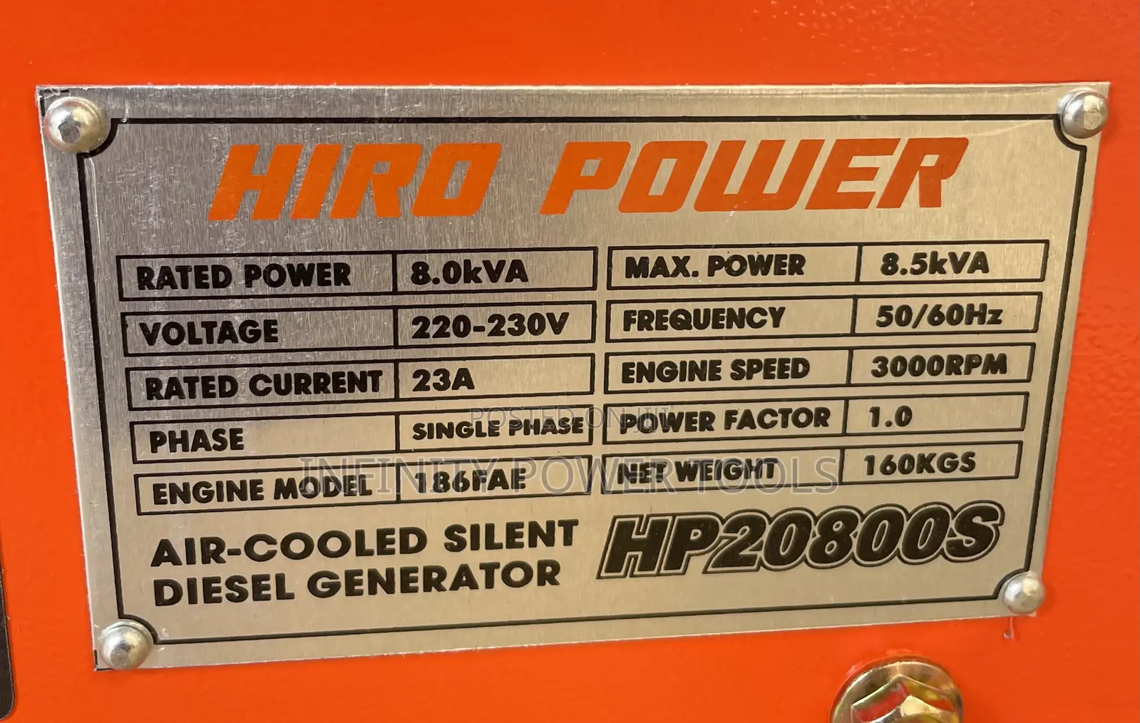 Hiro Power Generator 8.5kva