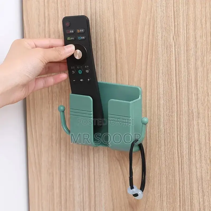 Wall-Mounted Phone Remote Holder With Charging Slot Hook