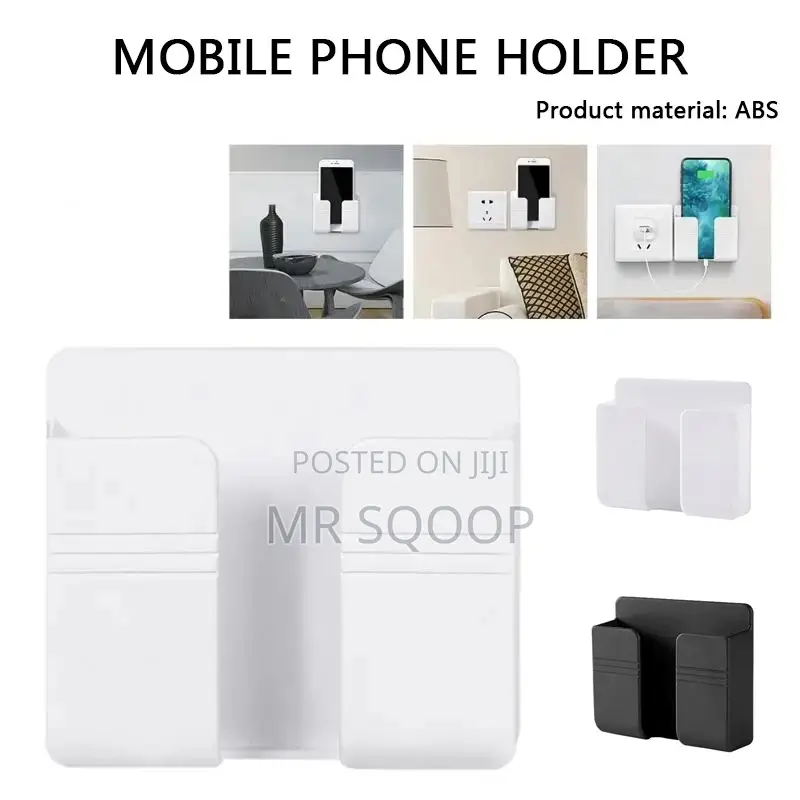 Wall-Mounted Phone Remote Holder With Charging Slot Hook