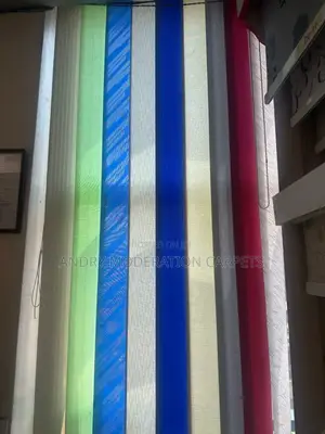 Blue Office Blind Curtains