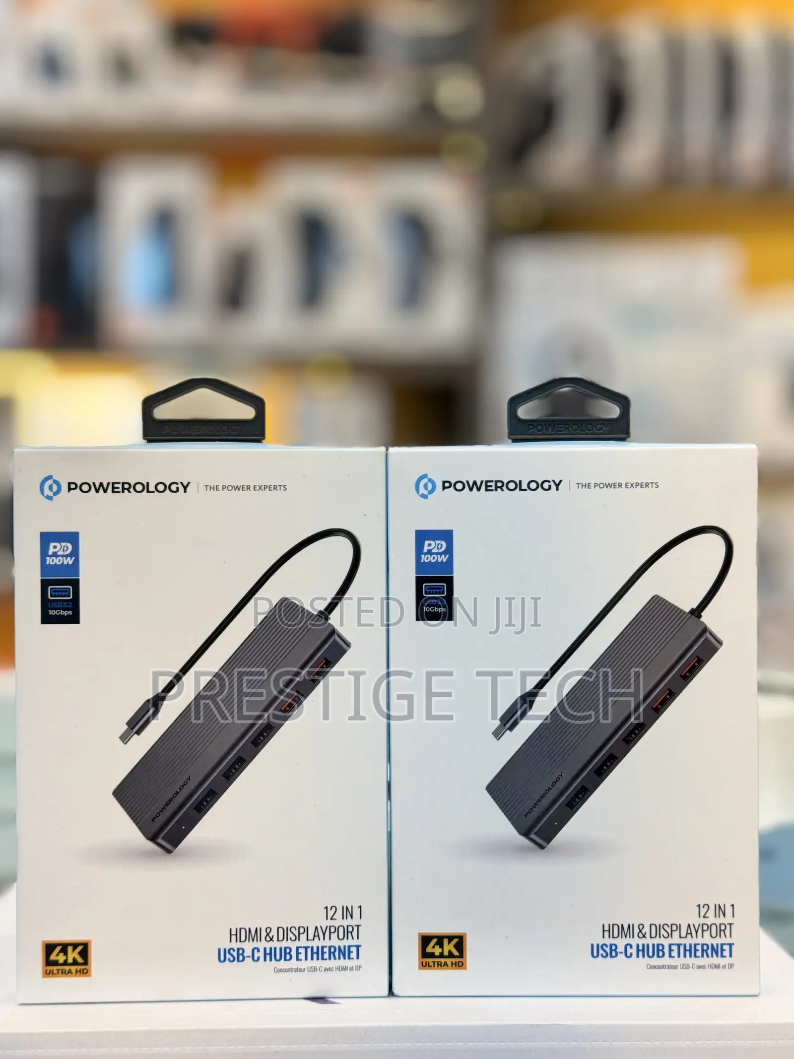 Powerology 12in1 Usb C Hub Hdmi Type C 100w Pd Ethernet