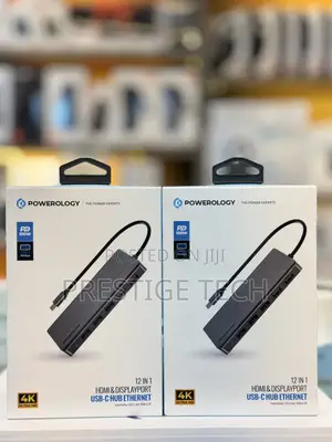 Powerology 12in1 Usb C Hub Hdmi Type C 100w Pd Ethernet
