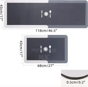 2 Pieces Kitchen Mat Set