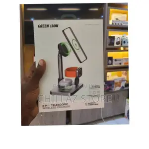 3 in 1 Green Lion Telescopic Wireless Charger.