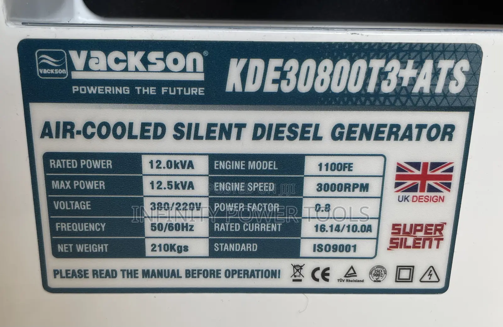 12.5kva Diesel Generator(Vackson)