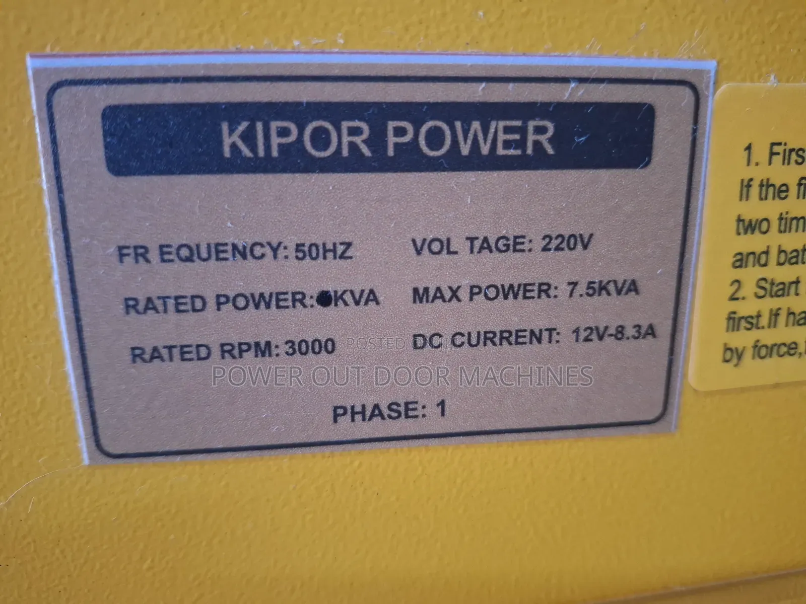 Kipor 7 Kva Diesel Silent Generator