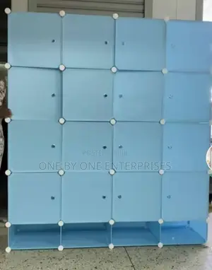 4 Column Frosted Plastic Wardrobe