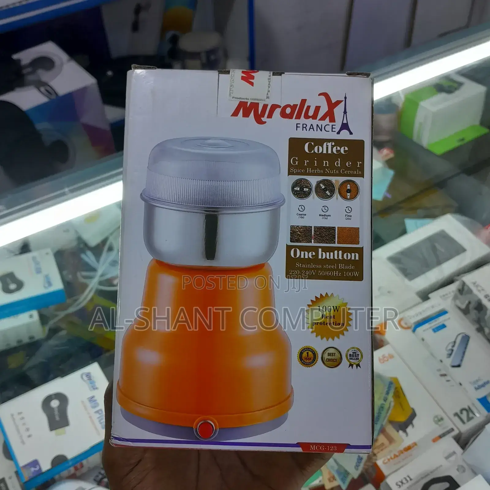 Miralux One Button Coffee Grinder/Coffee Grinder