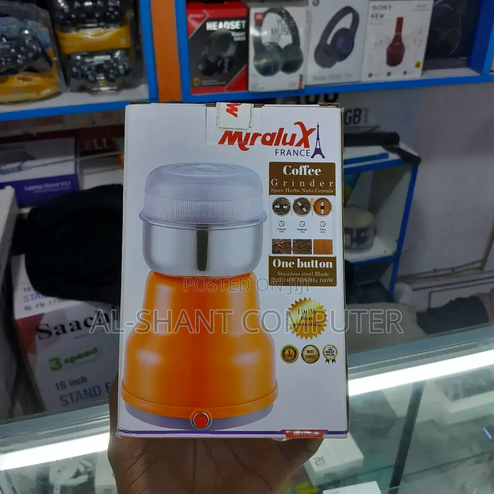 Miralux One Button Coffee Grinder/Coffee Grinder