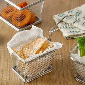 Mini Stainless Steel Fresh Fries Chips Serving Basket