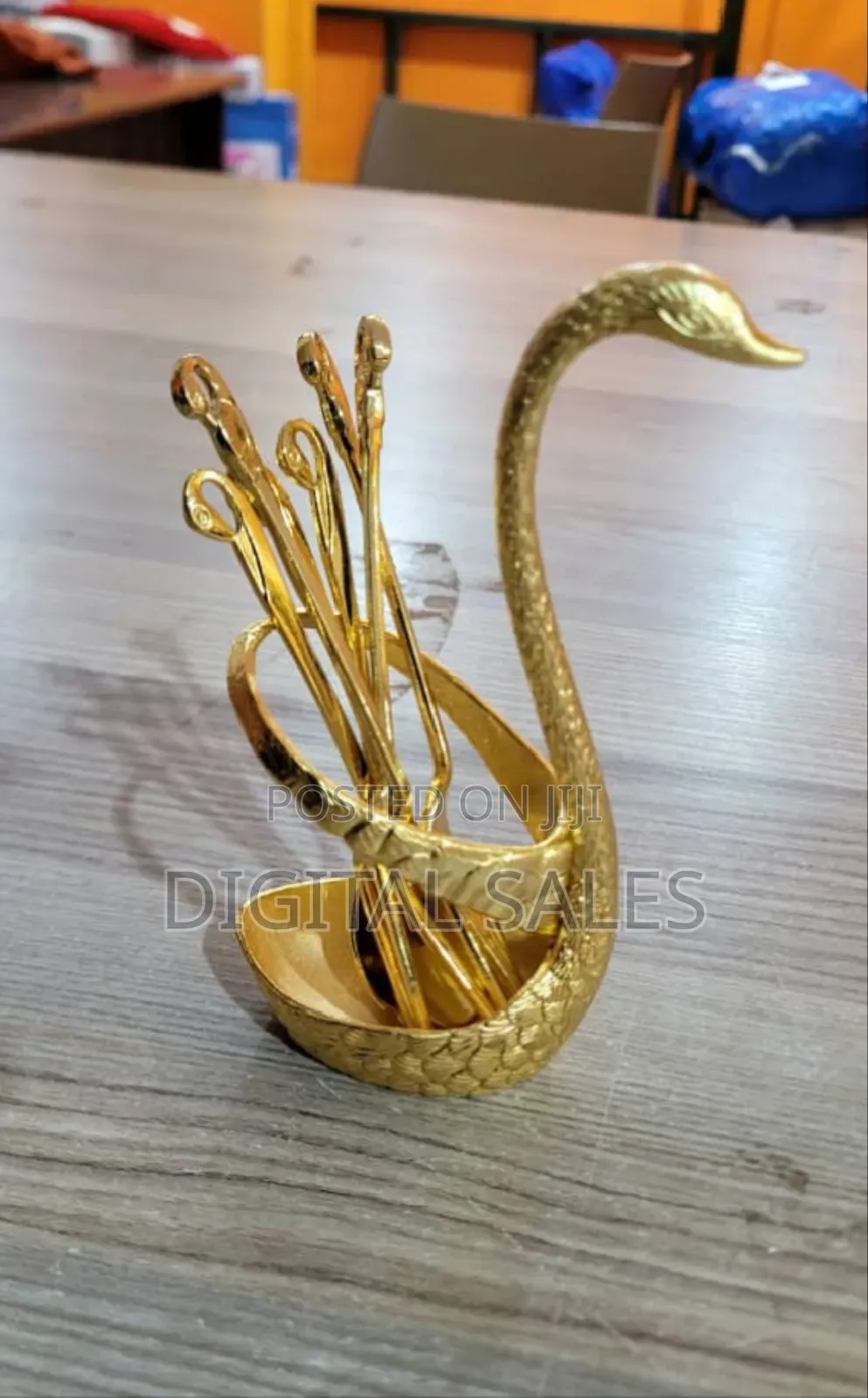Swan Golden Spoon Holder
