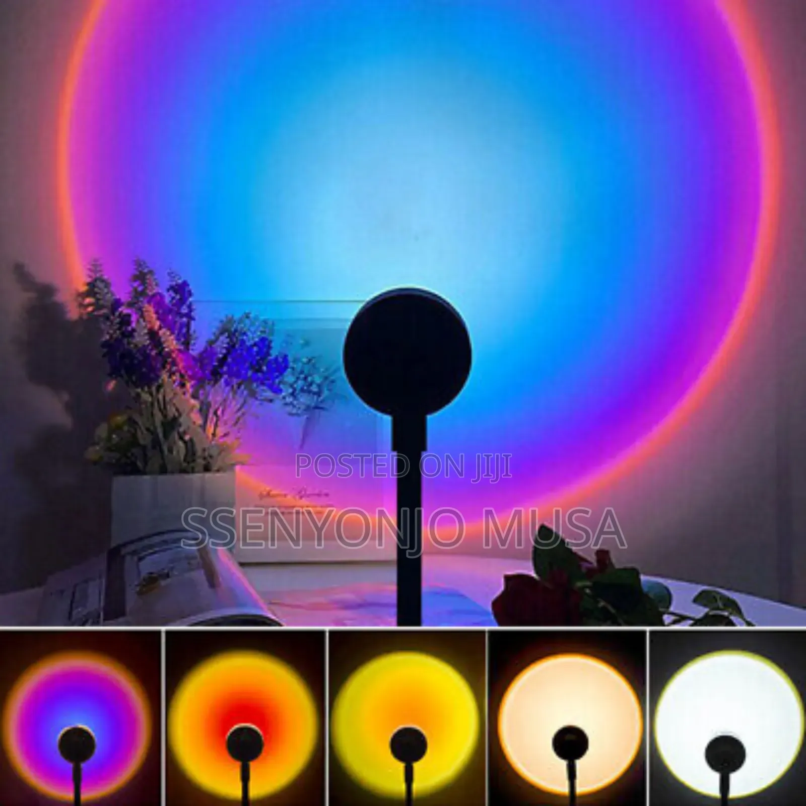 Sunset Projection Lamp - 360° Rotation Rainbow Sunset Light
