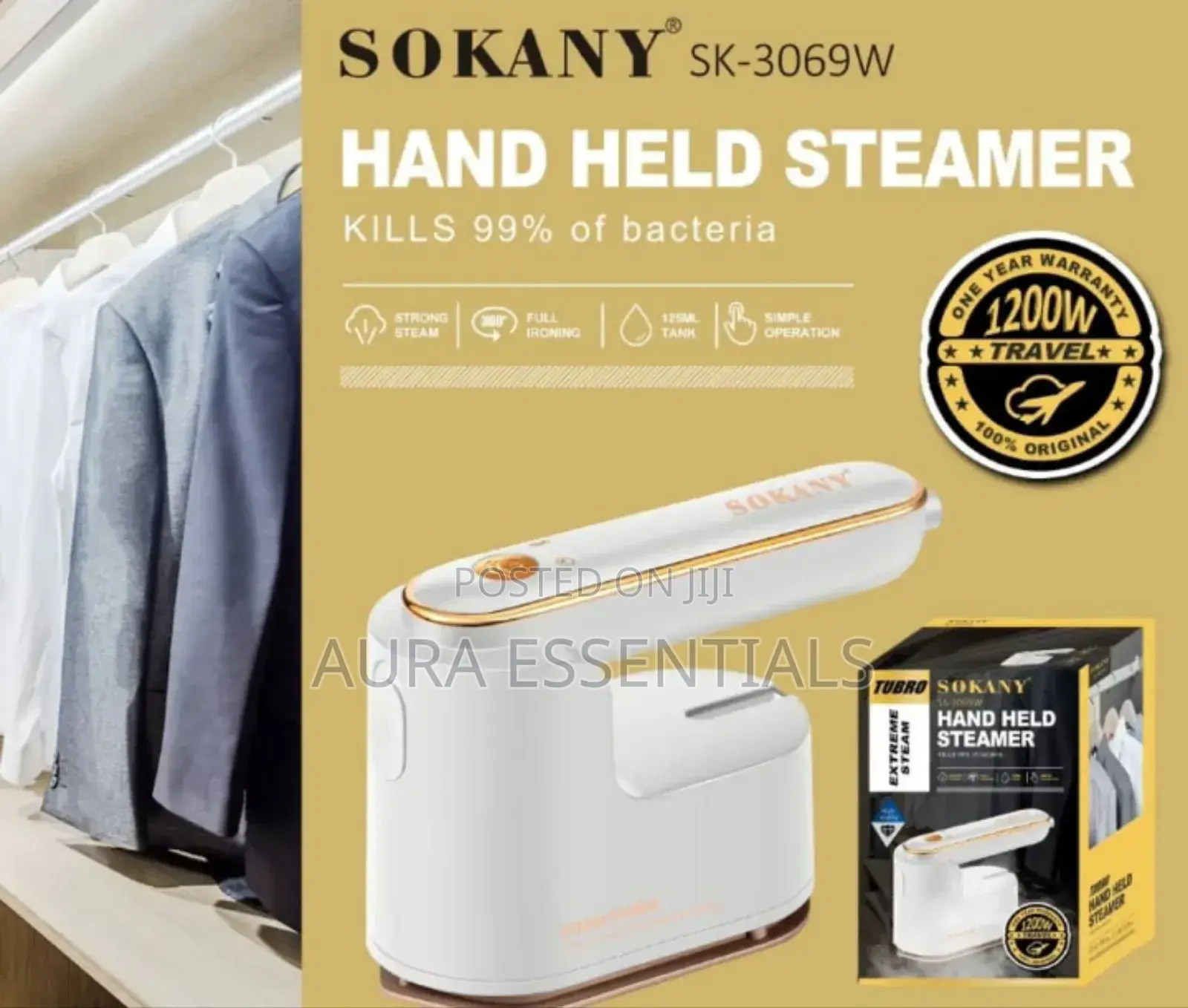 Sokany Sk-3069w Handheld Portable Steam Iron