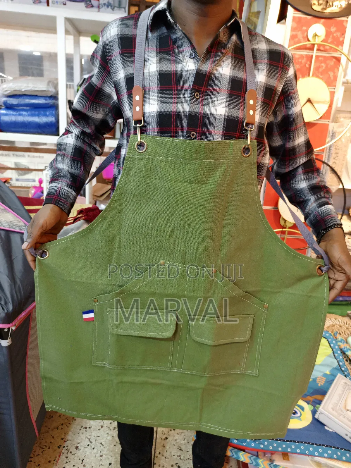 Women Men Chef Apron With Pockets Work